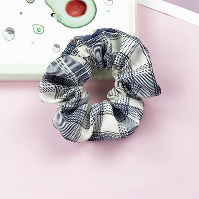 Moda doamnelor retro banda de păr în carouri banda de cauciuc pânză moale fete coadă de cal banda de păr frânghie accesorii de păr en-gros