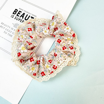 Moda doamnelor retro banda de păr în carouri banda de cauciuc pânză moale fete coadă de cal banda de păr frânghie accesorii de păr en-gros