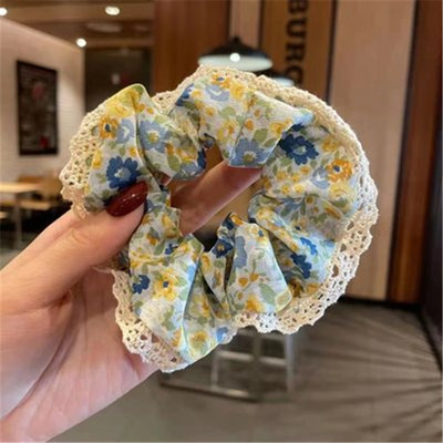 Moda doamnelor retro banda de păr în carouri banda de cauciuc pânză moale fete coadă de cal banda de păr frânghie accesorii de păr en-gros