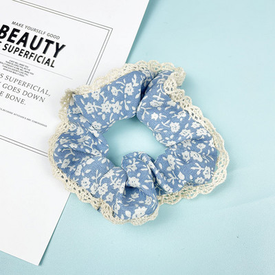 Moda doamnelor retro banda de păr în carouri banda de cauciuc pânză moale fete coadă de cal banda de păr frânghie accesorii de păr en-gros