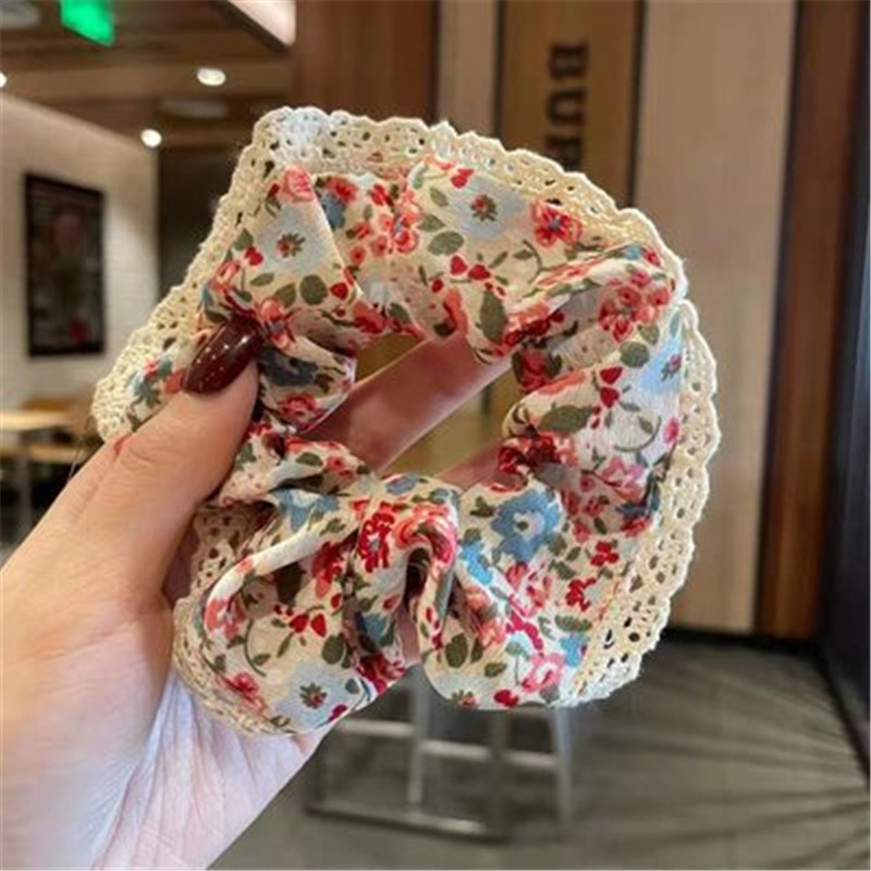 Moda doamnelor retro banda de păr în carouri banda de cauciuc pânză moale fete coadă de cal banda de păr frânghie accesorii de păr en-gros