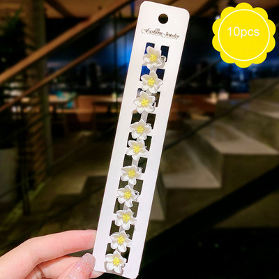 10 bucăți gheare de păr de mireasă de nuntă pentru fete mici, drăguțe, flori de cristal, agrafe de păr din metal pentru femei, mini accesorii pentru păr, noul