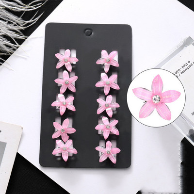 10 bucăți gheare de păr de mireasă de nuntă pentru fete mici, drăguțe, flori de cristal, agrafe de păr din metal pentru femei, mini accesorii pentru păr, noul