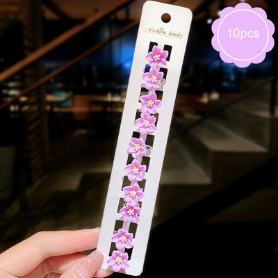 10 bucăți gheare de păr de mireasă de nuntă pentru fete mici, drăguțe, flori de cristal, agrafe de păr din metal pentru femei, mini accesorii pentru păr, noul
