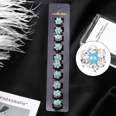 10 bucăți gheare de păr de mireasă de nuntă pentru fete mici, drăguțe, flori de cristal, agrafe de păr din metal pentru femei, mini accesorii pentru păr, noul