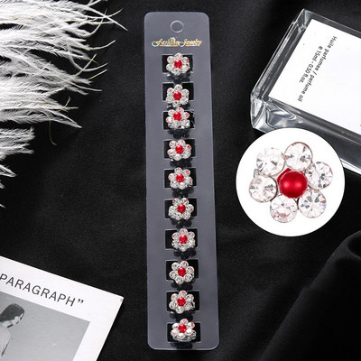 10 bucăți gheare de păr de mireasă de nuntă pentru fete mici, drăguțe, flori de cristal, agrafe de păr din metal pentru femei, mini accesorii pentru păr, noul