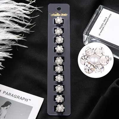 10 bucăți gheare de păr de mireasă de nuntă pentru fete mici, drăguțe, flori de cristal, agrafe de păr din metal pentru femei, mini accesorii pentru păr, noul