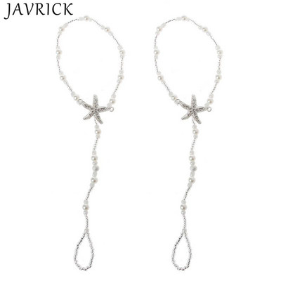 2 vnt Pearl kulkšnies grandinėlė paplūdimio vestuvių papuošalai basoms pėdoms