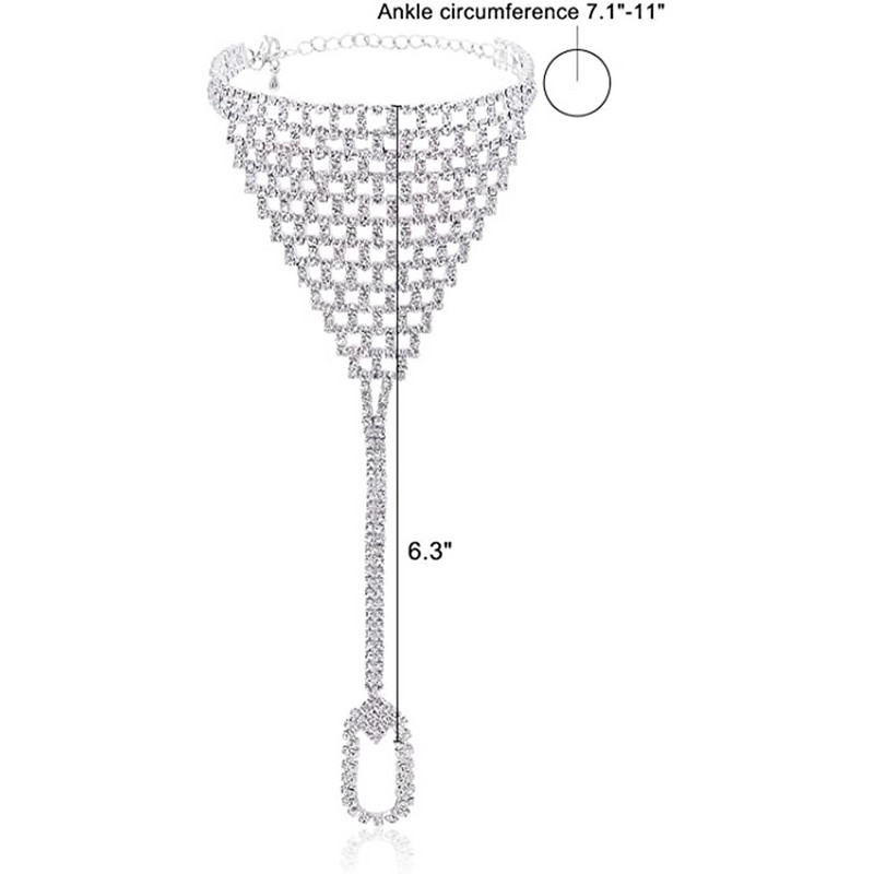 Stonefans Boho kalnų krištolinio akmens pirštų kojytės pirštų grandinėlės papuošalai moterims 2 vnt.
