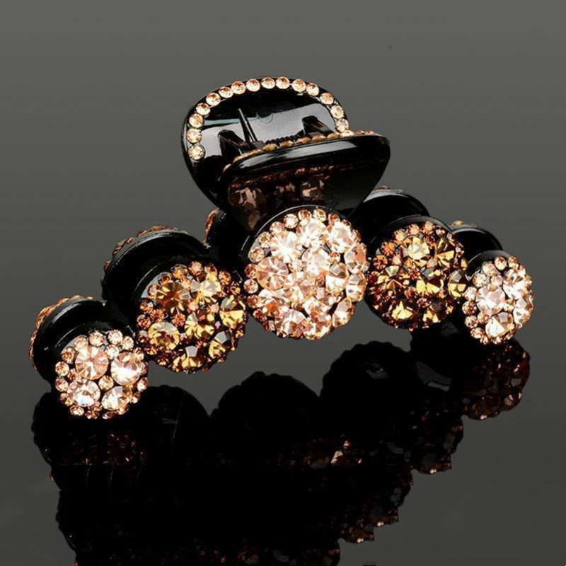 Gheare de păr din metal cu strasuri, la modă, clemă de crab pentru femei, fete, agrafă strălucitoare, ac accesorii de păr, bijuterii, cadou