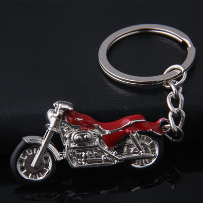 Retro Creative Metal 3D Motorcycle Key Chain Harley Off-road Motorcycle Key Ring Chain Link For Men`s Car Pendant Jewelry Gift
