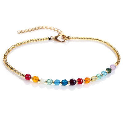 1 kom boemskog stila narukvica za noge, elegantna, ležerna, prirodna narukvica za plažu, perla, narukvica za gležanj, kamena narukvica za žene, djevojke, dodaci za nakit