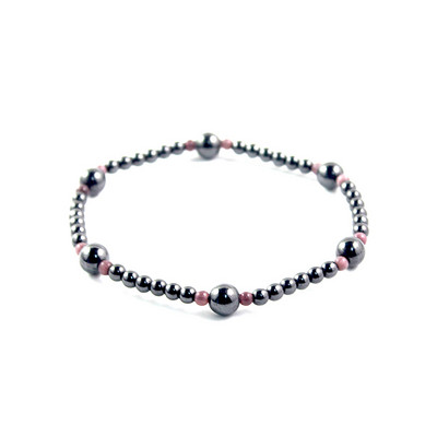 Hematit magnetic margele rotunde glezna cu margele cu margele de piatra ochi de pisică Lanț pentru picioare Bijuterii de plajă lucrate manual ANK1008