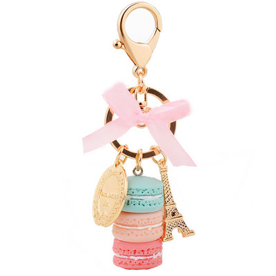 EASYA France Paris Cute Macaroon Effiel Tower Macarons Raktų pakabukas Spalvingas raktų pakabukas Krepšys pakabukas Automobilio žavesio raktų laikiklis