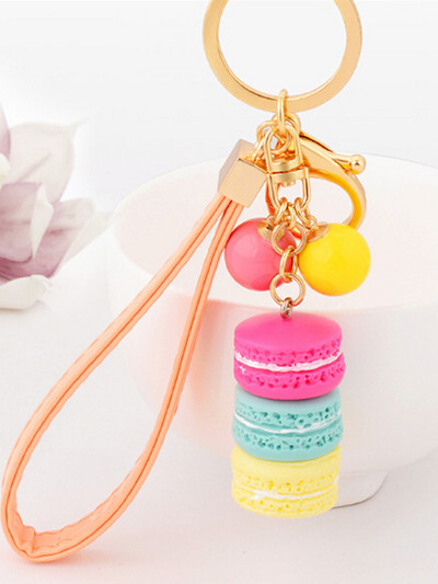 EASYA Franța Paris Drăguț Macaroon Effiel Tower Macarons Breloc colorat Breloc Geantă Pandantiv Car Charm Suport cheie