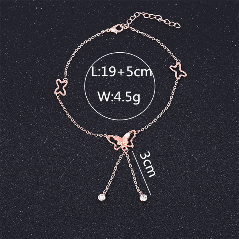 glezne cu design fluture metalic și strass