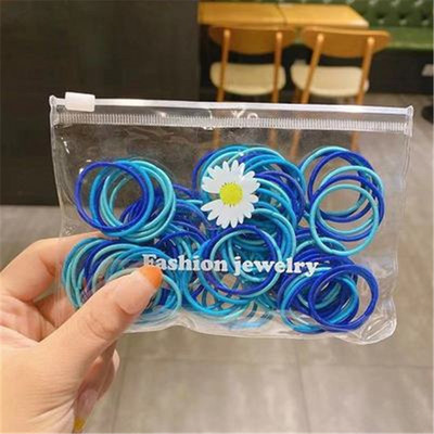 Banda de păr elastică din nailon de culoare fete Bandă de cauciuc Banda de păr fixă coadă de cal pentru copii Accesorii de păr dulce pentru femei