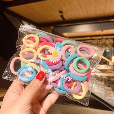 Banda de păr elastică din nailon de culoare fete Bandă de cauciuc Banda de păr fixă coadă de cal pentru copii Accesorii de păr dulce pentru femei