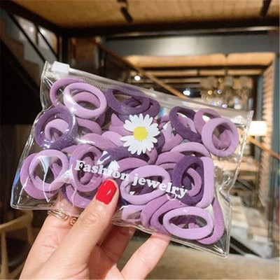 Banda de păr elastică din nailon de culoare fete Bandă de cauciuc Banda de păr fixă coadă de cal pentru copii Accesorii de păr dulce pentru femei