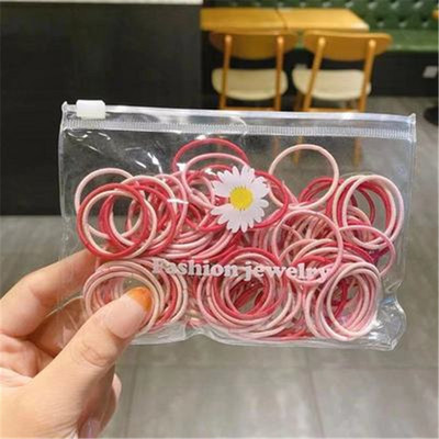 Banda de păr elastică din nailon de culoare fete Bandă de cauciuc Banda de păr fixă coadă de cal pentru copii Accesorii de păr dulce pentru femei