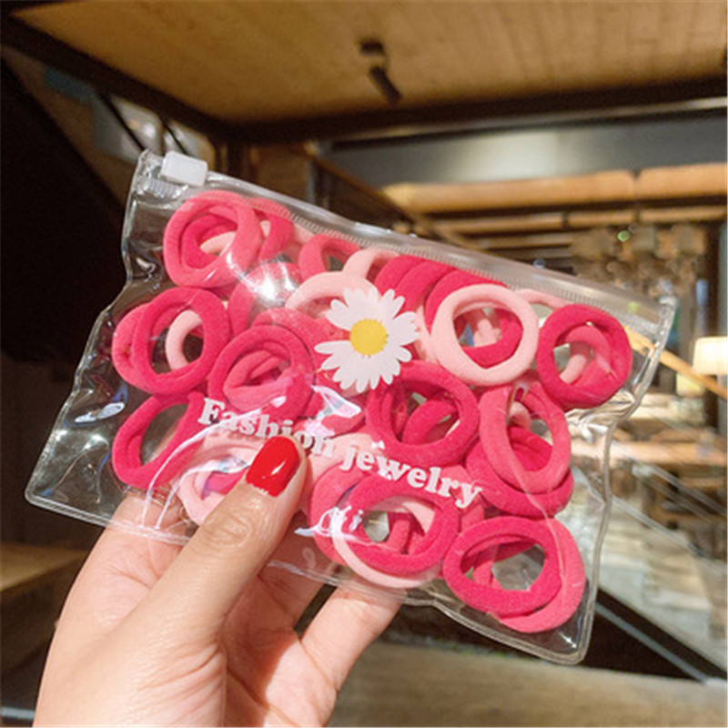 Banda de păr elastică din nailon de culoare fete Bandă de cauciuc Banda de păr fixă coadă de cal pentru copii Accesorii de păr dulce pentru femei