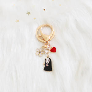 Desene animat Japonia Anime Spirited Away Breloc pentru femei Breloc Inel Geanta masina Pendent Charm Accesorii Airpods D375