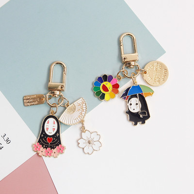 Animacinių filmų Japonija Anime Spirited Away Raktų pakabukas Moterims Raktų Pakabukai Žiedas Automobilinis Krepšys Pakabinamas Charm Airpods Priedai D375