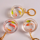 1 buc. Breloc creativ Lucky Koi pentru rezervor de pește amuzant, pungă de pește auriu, pandantiv, ornamente de modă pentru prieteni, cadou de bijuterii comemorative turistice