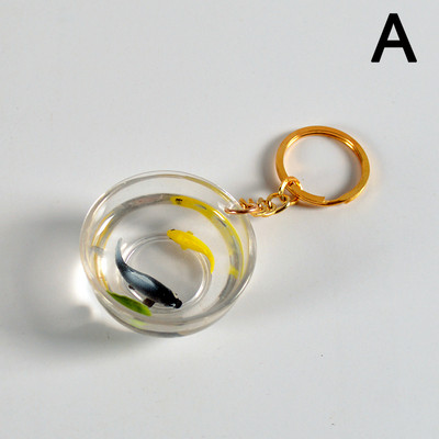 1 buc. Breloc creativ Lucky Koi pentru rezervor de pește amuzant, pungă de pește auriu, pandantiv, ornamente de modă pentru prieteni, cadou de bijuterii comemorative turistice