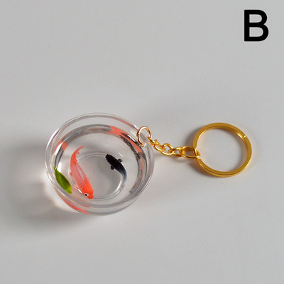 1 buc. Breloc creativ Lucky Koi pentru rezervor de pește amuzant, pungă de pește auriu, pandantiv, ornamente de modă pentru prieteni, cadou de bijuterii comemorative turistice