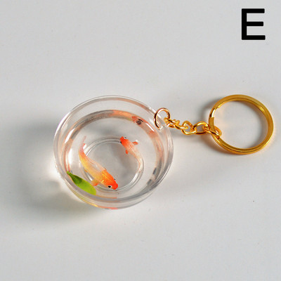 1 buc. Breloc creativ Lucky Koi pentru rezervor de pește amuzant, pungă de pește auriu, pandantiv, ornamente de modă pentru prieteni, cadou de bijuterii comemorative turistice