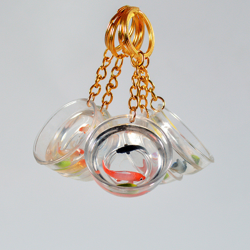 1 buc. Breloc creativ Lucky Koi pentru rezervor de pește amuzant, pungă de pește auriu, pandantiv, ornamente de modă pentru prieteni, cadou de bijuterii comemorative turistice