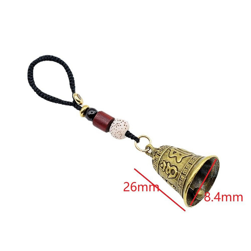 1PC Fashion Vintage din alamă budism tibetan în șase cuvinte Mantra Bell Brelocuri pandantive