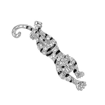 baiduqiandu Чисто ново пристигане Антични златни кристали с покритие от кристали Pave Tiger Brooch Pins