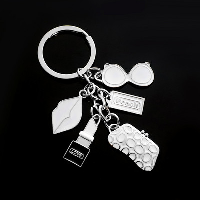 Moda rafinat breloc ochelari portofel ruj buze accesorii cadouri creative mici doamne femei genți ornamente lanț cheie