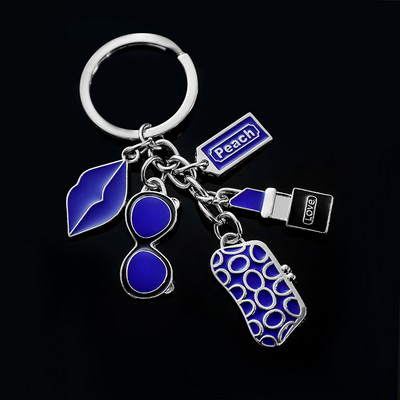 Moda rafinat breloc ochelari portofel ruj buze accesorii cadouri creative mici doamne femei genți ornamente lanț cheie