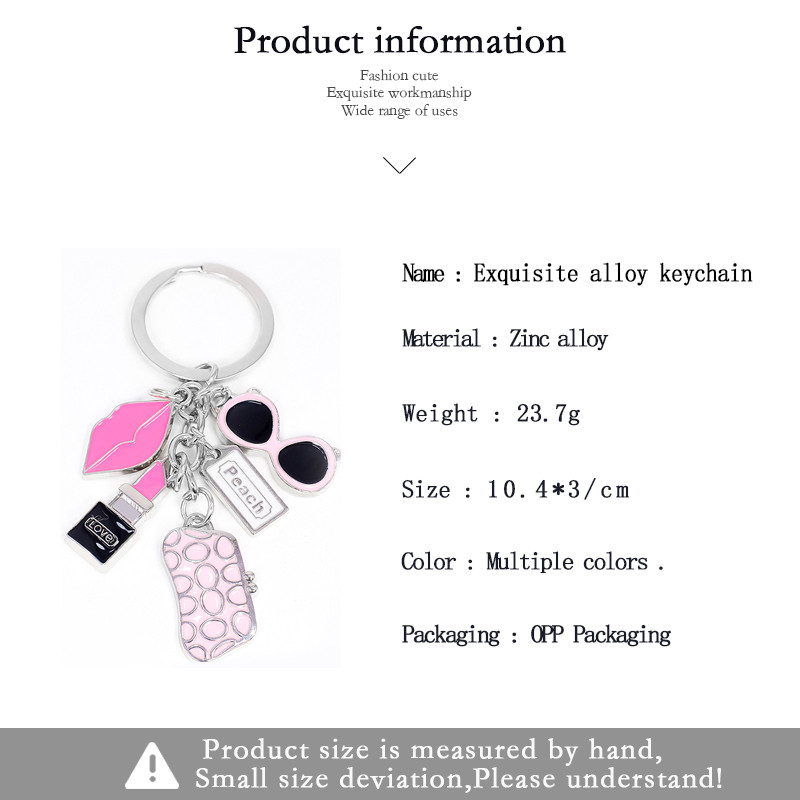 Moda rafinat breloc ochelari portofel ruj buze accesorii cadouri creative mici doamne femei genți ornamente lanț cheie