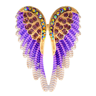 CINDY XIANG Broșe cu aripi cu stras pentru femei Bijuterii cu înger frumos cu stras 4 culori disponibile cadou pentru ace de naștere de nuntă