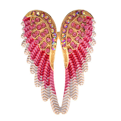 CINDY XIANG Broșe cu aripi cu stras pentru femei Bijuterii cu înger frumos cu stras 4 culori disponibile cadou pentru ace de naștere de nuntă