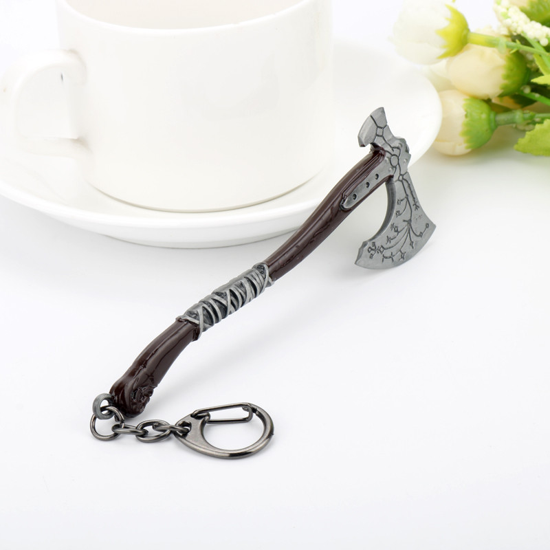 Joc Bijuterii din aliaj God of War 4 Breloc Leviathan Brelocuri metalice Breloc Axe of Ice Breloc mașină Llavero sculptat rafinat