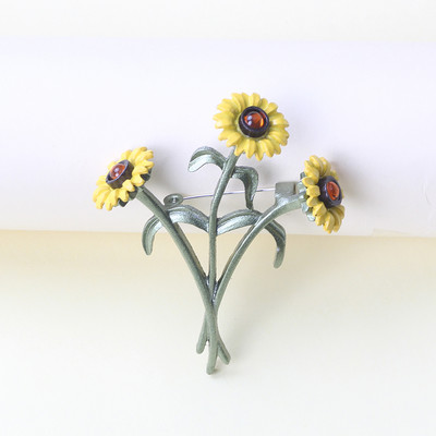 Broșă cu perle de plantă verde de epocă nou-nouță Broșă cu frunze de flori Cadou de bijuterii pentru doamne