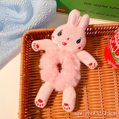 Νέο χαριτωμένο κορίτσι βελούδινο αρκούδα βάτραχος σχοινί μαλλιών μόδας κυρίες κορίτσια ελαστικό πομπόν κορδέλα μαλλιών αλογοουρά δαχτυλίδι μαλλιά αξεσουάρ μαλλιών δώρο