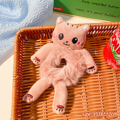 Νέο χαριτωμένο κορίτσι βελούδινο αρκούδα βάτραχος σχοινί μαλλιών μόδας κυρίες κορίτσια ελαστικό πομπόν κορδέλα μαλλιών αλογοουρά δαχτυλίδι μαλλιά αξεσουάρ μαλλιών δώρο