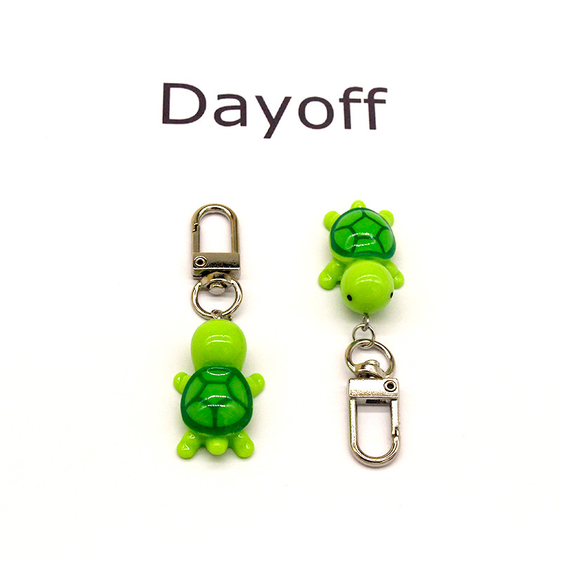 1kom smola slatka zelena kornjača privjesak za ključeve privjesak za ključeve za žene muškarce smiješni kreativni crtić simulacija životinja torba auto airpods dodaci