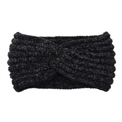 Nouă lână roșie cruce cruce de sus cu nod benzi elastice de păr pentru femei, moale, culoare solidă, turban, bentite, accesorii de păr pentru fete