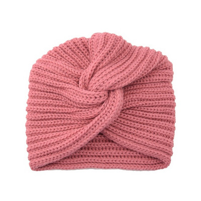 Nouă lână roșie cruce cruce de sus cu nod benzi elastice de păr pentru femei, moale, culoare solidă, turban, bentite, accesorii de păr pentru fete