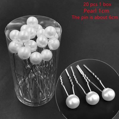 20 bucăți/set Noi femei, flori, ac de păr Stick de nuntă, cristal perlat, agrafă de păr în formă de U, accesorii de păr, comerț cu ridicata