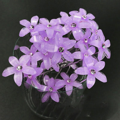 20 bucăți/set Noi femei, flori, ac de păr Stick de nuntă, cristal perlat, agrafă de păr în formă de U, accesorii de păr, comerț cu ridicata