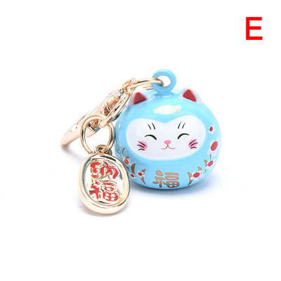 Akciós 1 db Japán Anime Lucky Cat Fortune kulcstartó kulcstartó autó női táska függőbűbáj 2021