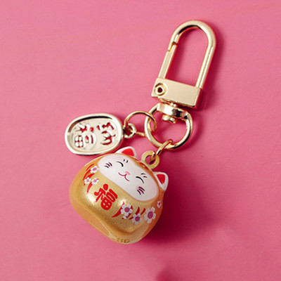 Akciós 1 db Japán Anime Lucky Cat Fortune kulcstartó kulcstartó autó női táska függőbűbáj 2021